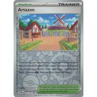 Artazon 076/091 Scarlet and Violet Paldean Fates Reverse Holo Uncommon Supporter Pokemon Card NEAR MINT TCG