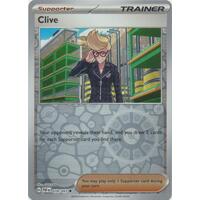 Clive 078/091 Scarlet and Violet Paldean Fates Reverse Holo Uncommon Supporter Pokemon Card NEAR MINT TCG