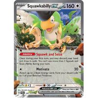 Squawkabilly ex 169/193 Scarlet and Violet Paldea Evolved Holo Ultra Rare Pokemon Card NEAR MINT TCG