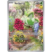 Sprigatito 196/193 Scarlet and Violet Paldea Evolved Illustration Rare Holo Pokemon Card NEAR MINT TCG