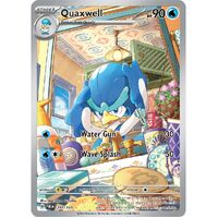 Quaxwell 207/193 Scarlet and Violet Paldea Evolved Illustration Rare Holo Pokemon Card NEAR MINT TCG