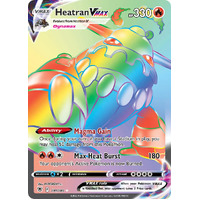 Heatran VMAX 191/189 SWSH Astral Radiance Hyper Rainbow Rare Pokemon Card NEAR MINT TCG