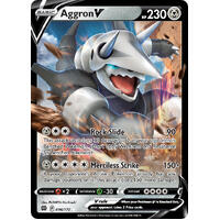 Aggron V 96/172 SWSH Brilliant Stars Holo Ultra Rare Pokemon Card NEAR MINT TCG