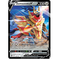 Zamazenta V 105/172 SWSH Brilliant Stars Holo Ultra Rare Pokemon Card NEAR MINT TCG