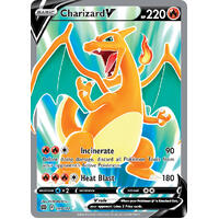 Charizard V 153/172 SWSH Brilliant Stars Full Art Holo Ultra Rare Pokemon Card NEAR MINT TCG