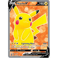 Pikachu V 157/172 SWSH Brilliant Stars Full Art Holo Ultra Rare Pokemon Card NEAR MINT TCG