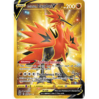 Galarian Zapdos V 182/172 SWSH Brilliant Stars Full Art Holo Secret Rare Pokemon Card NEAR MINT TCG