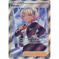 Peonia 196/198 SWSH Chilling Reign Full Art Holo Ultra Rare Pokemon Card NEAR MINT TCG