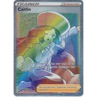 Caitlin 213/198 SWSH Chilling Reign Full Art Holo Hyper Rainbow Rare Pokemon Card NEAR MINT TCG