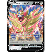 Zamazenta V 098/159 SWSH Crown Zenith Holo Ultra Rare Pokemon Card NEAR MINT TCG