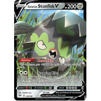 Galarian Stunfisk V 128/189 SWSH Darkness Ablaze Holo Ultra Rare Pokemon Card NEAR MINT TCG