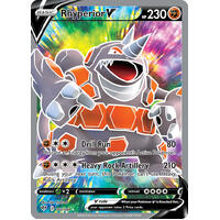 Rhyperior V 181/189 SWSH Darkness Ablaze Full Art Holo Ultra Rare Pokemon Card NEAR MINT TCG