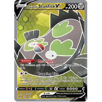 Galarian Stunfisk V 184/189 SWSH Darkness Ablaze Full Art Holo Ultra Rare Pokemon Card NEAR MINT TCG