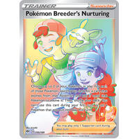 Pokemon Breeder's Nurturing 195/189 SWSH Darkness Ablaze Full Art Holo Hyper Rare Pokemon Card NEAR MINT TCG
