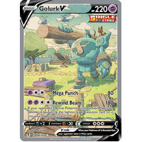 Golurk V 182/203 SWSH Evolving Skies Full Art Holo Ultra Rare Pokemon Card NEAR MINT TCG