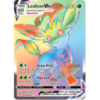 Leafeon VMAX 204/203 SWSH Evolving Skies Full Art Holo Hyper Rainbow Rare Pokemon Card NEAR MINT TCG