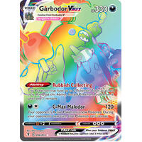 Garbodor VMAX 216/203 SWSH Evolving Skies Full Art Holo Hyper Rainbow Rare Pokemon Card NEAR MINT TCG