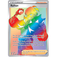 Raihan 224/203 SWSH Evolving Skies Full Art Holo Hyper Rainbow Rare Pokemon Card NEAR MINT TCG