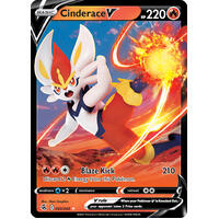 Cinderace V 43/264 SWSH Fusion Strike Holo Ultra Rare Pokemon Card NEAR MINT TCG