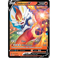 Cinderace V 44/264 SWsh Fusion Strike Holo Ultra Rare Pokemon Card NEAR MINT TCG