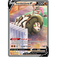 Sandaconda V 252/264 SWSH Fusion Strike Full Art Holo Ultra Rare Pokemon Card NEAR MINT TCG