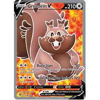 Greedent V 256/264 SWSH Fusion Strike Full Art Holo Ultra Rare Pokemon Card NEAR MINT TCG