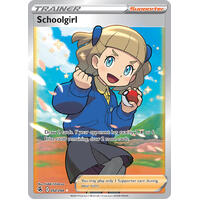 Schoolgirl 262/264 SWSH Fusion Strike Full Art Holo Ultra Rare Pokemon Card NEAR MINT TCG