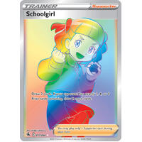Schoolgirl 277/264 SWSH Fusion Strike Full Art Holo Hyper Rainbow Rare Pokemon Card NEAR MINT TCG