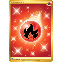 Fire Energy 284/264 SWSH Fusion Strike Full Art Holo Secret Rare Pokemon Card NEAR MINT TCG