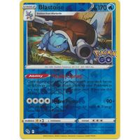 Blastoise 17/78 SWSH Pokemon Go Reverse Holo Rare Pokemon Card NEAR MINT TCG