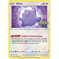 Ditto 53/78 SWSH Pokemon Go Holo Rare Pokemon Card NEAR MINT TCG