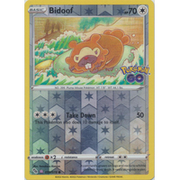 Bidoof (Peelable Ditto) 59/78 SWSH Pokemon Go Reverse Holo Rare Pokemon Card NEAR MINT TCG