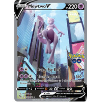 Mewtwo V 72/78 SWSH Pokemon Go Holo Full Art Alternate Art Ultra Rare Pokemon Card NEAR MINT TCG