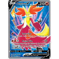 Delphox V 173/196 SWSH Lost Origin Holo Full Art Ultra Rare Pokemon Card NEAR MINT TCG