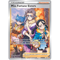 Miss Fortune Sisters 194/196 SWSH Lost Origin Holo Full Art Ultra Rare Pokemon Card NEAR MINT TCG