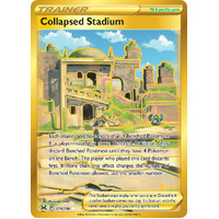 Collapsed Stadium 215/196 SWSH Lost Origin Holo Full Art Gold Secret Rare Pokemon Card NEAR MINT TCG