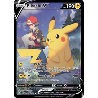 Pikachu V 16/30 SWSH Lost Origin Trainer Gallery Full Art Holo Rare Pokemon Card NEAR MINT 