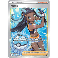 Nessa 27/30 SWSH Lost Origin Trainer Gallery Full Art Holo Rare Pokemon Card NEAR MINT 