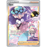 Opal 28/30 SWSH Lost Origin Trainer Gallery Full Art Holo Rare Pokemon Card NEAR MINT 