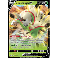Chesnaught V 15/195 SWSH Silver Tempest Holo Ultra Rare Pokemon Card NEAR MINT TCG