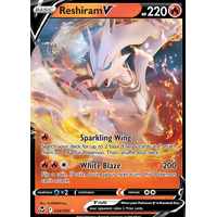 Reshiram V 24/195 SWSH Silver Tempest Holo Ultra Rare Pokemon Card NEAR MINT TCG