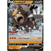 Ursaluna V 102/195 SWSH Silver Tempest Holo Ultra Rare Pokemon Card NEAR MINT TCG