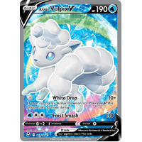 Alolan Vulpix V 173/195 SWSH Silver Tempest Holo Full Art Ultra Rare Pokemon Card NEAR MINT TCG