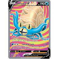 Omastar V 174/195 SWSH Silver Tempest Holo Full Art Ultra Rare Pokemon Card NEAR MINT TCG