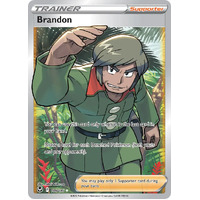 Brandon 188/195 SWSH Silver Tempest Holo Full Art Ultra Rare Pokemon Card NEAR MINT TCG