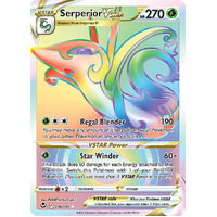 Serperior VSTAR 196/195 SWSH Silver Tempest Holo Full Art Hyper Rainbow Rare Pokemon Card NEAR MINT TCG