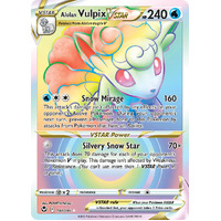 Alolan Vulpix VSTAR 197/195 SWSH Silver Tempest Holo Full Art Hyper Rainbow Rare Pokemon Card NEAR MINT TCG