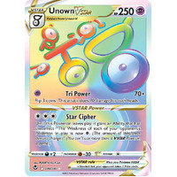 Unown VSTAR 199/195 SWSH Silver Tempest Holo Full Art Hyper Rainbow Rare Pokemon Card NEAR MINT TCG