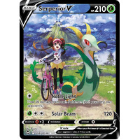 Serperior V 13/30 SWSH Silver Tempest Trainer Gallery Full Art Holo Rare Pokemon Card NEAR MINT 