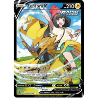 Zeraora V 16/30 SWSH Silver Tempest Trainer Gallery Full Art Holo Rare Pokemon Card NEAR MINT 